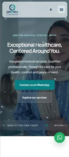Screenshot of the OMETRA Medical Center website — Homepage